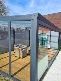 Terrassenüberdachung Premium - 500 x 250 cm - mit 16 mm Stegplatten