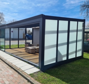 Terrassenüberdachung Premium - 500 x 450 cm - mit 8 mm Sicherheitsglas